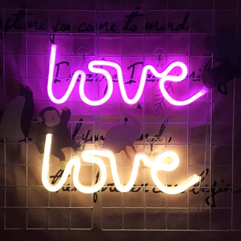 LED Neon Love Shaped Sign